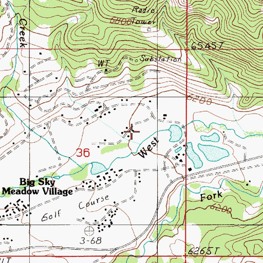 Topographic Map of Crail Ranch, MT