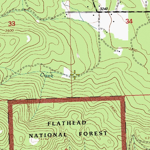Topographic Map of Cramer Creek, MT