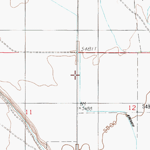 Topographic Map of Cramer Ditch, MT