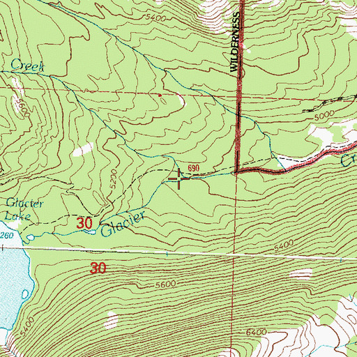 Topographic Map of Crescent Creek, MT
