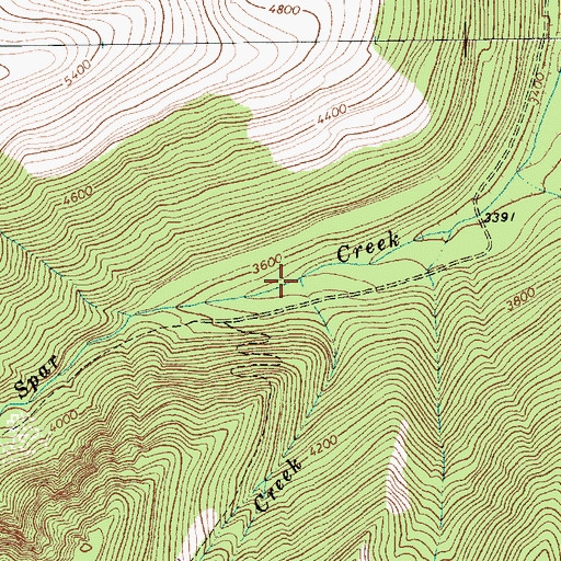 Topographic Map of Cub Creek, MT