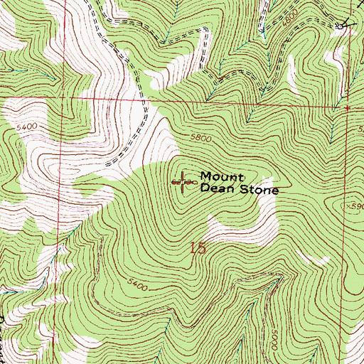 Topographic Map of Mount Dean Stone, MT