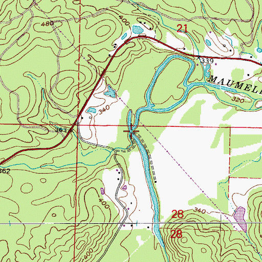 Topographic Map of Rothy Creek, AR