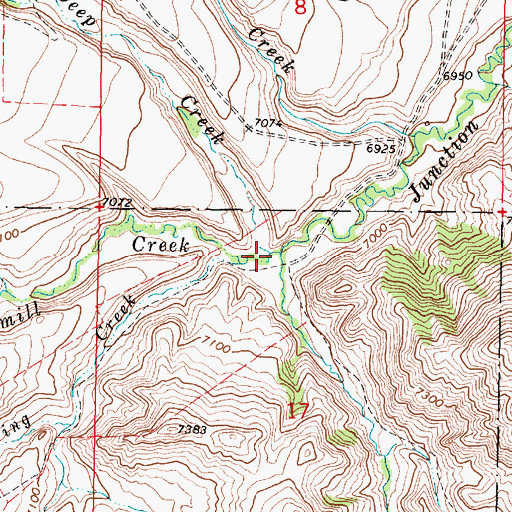 Topographic Map of Deep Creek, MT