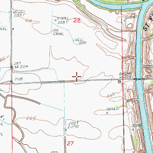 Topographic Map of Saint James Baptist Church, AR