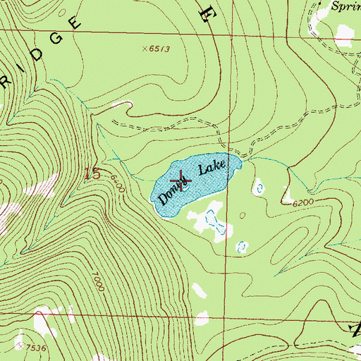 Topographic Map of Doney Lake, MT
