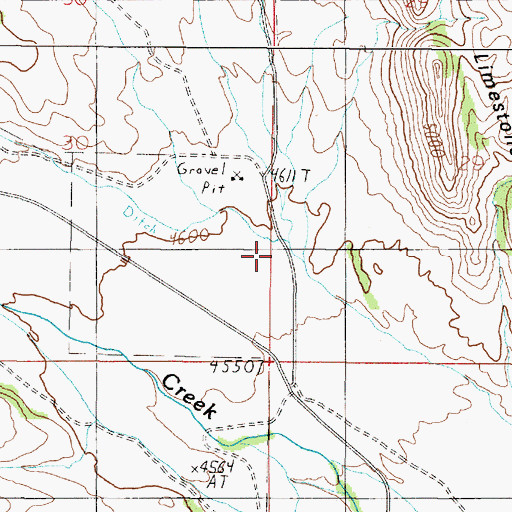 Topographic Map of Dowdy Ditch, MT