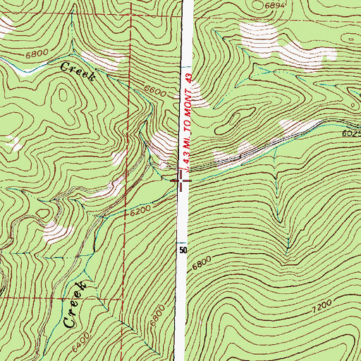 Topographic Map of Dowell Creek, MT