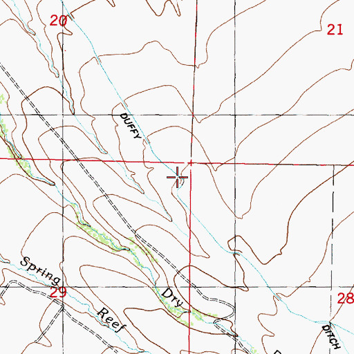 Topographic Map of Duffy Ditch, MT