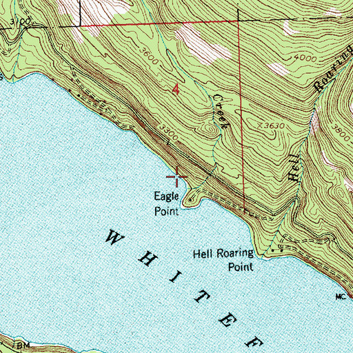 Topographic Map of Eagle Creek, MT