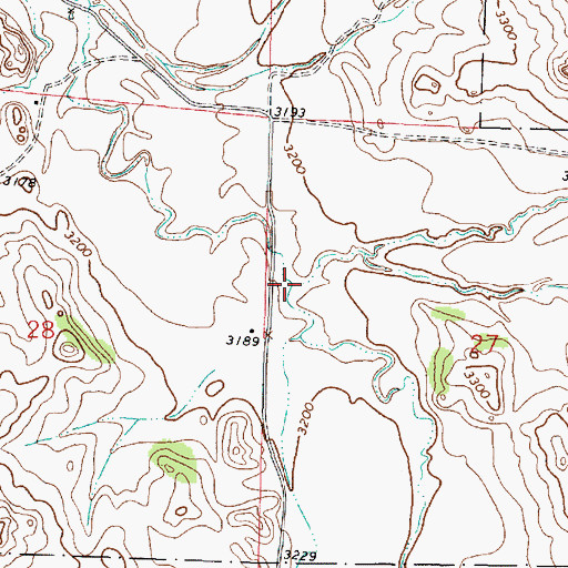 Topographic Map of East Fork Beaver Creek, MT