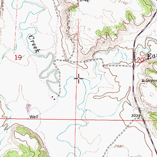 Topographic Map of East Fork Otter Creek, MT