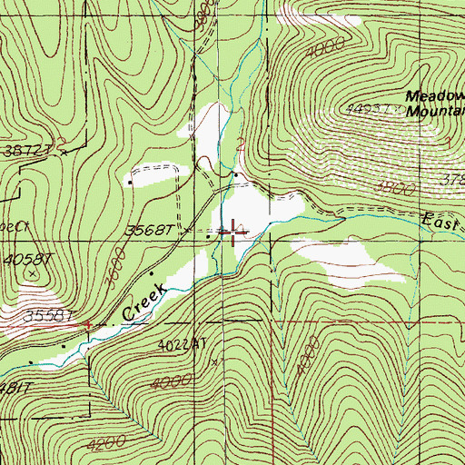 Topographic Map of East Fork Packer Creek, MT