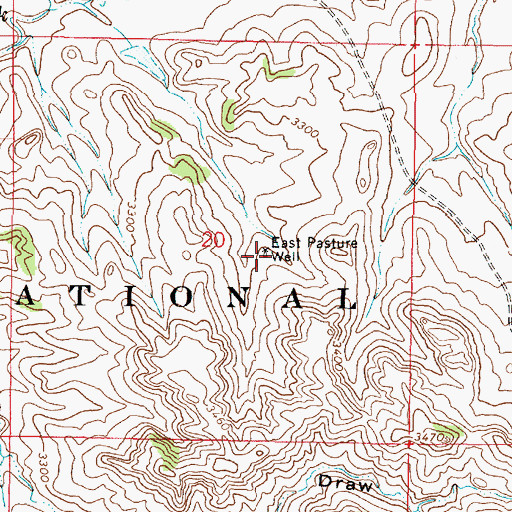 Topographic Map of East Pasture Well, MT
