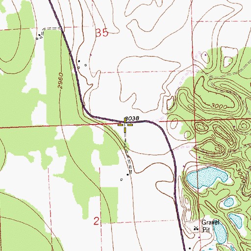 Topographic Map of Echo School (historical), MT