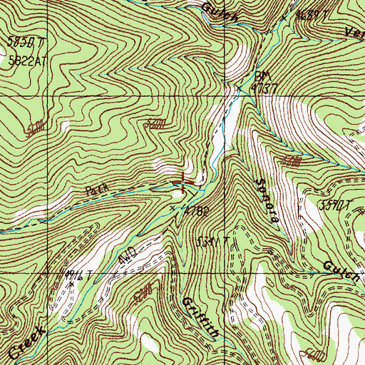 Topographic Map of Eightmile Creek, MT