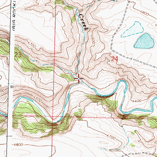 Topographic Map of Elk Creek, MT