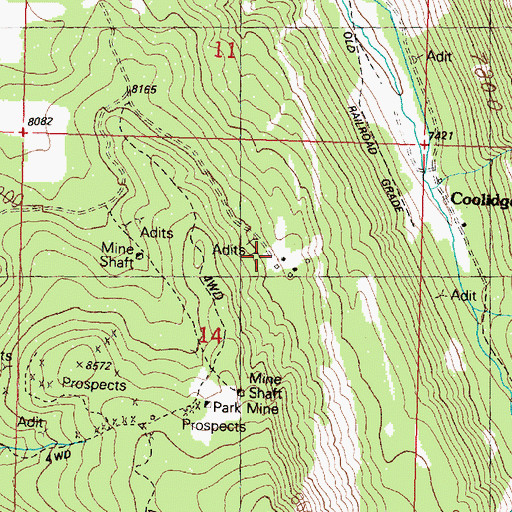 Topographic Map of Elkhorn Upper Camp, MT