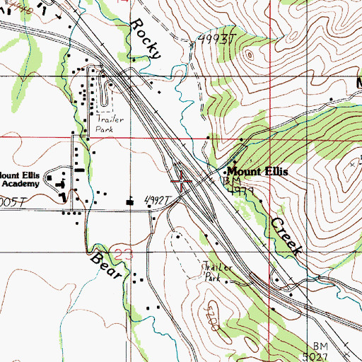 Topographic Map of Gordon (historical), MT