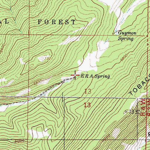 Topographic Map of Era Spring, MT