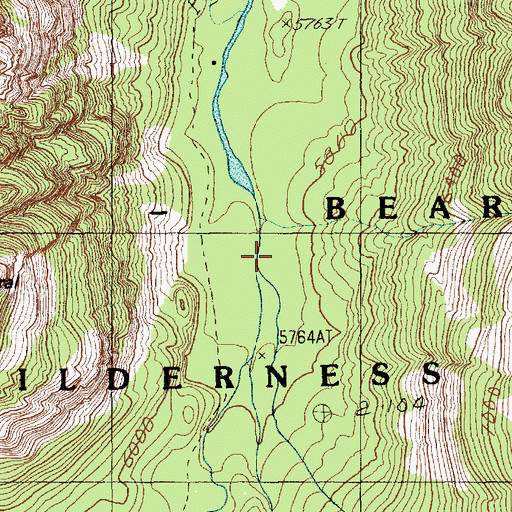 Topographic Map of Falls Creek, MT