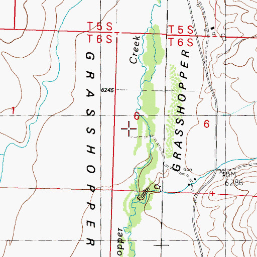 Topographic Map of Farlin Creek, MT