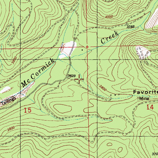 Topographic Map of Favorite Gulch, MT