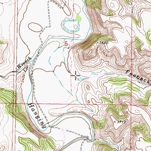 Topographic Map of Feeback Draw, MT