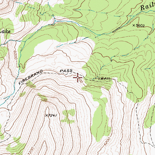 Topographic Map of Firebrand Pass Trail, MT