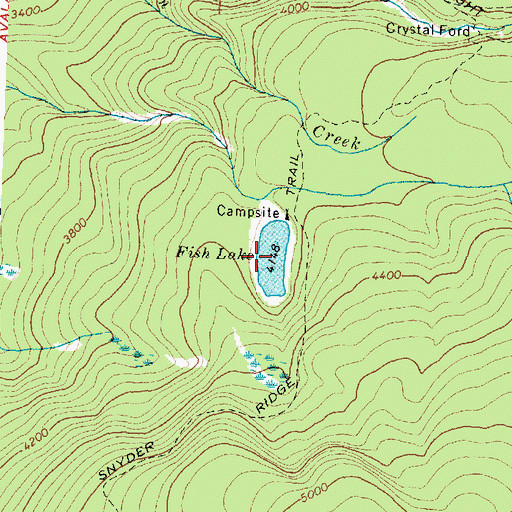 Topographic Map of Fish Lake, MT