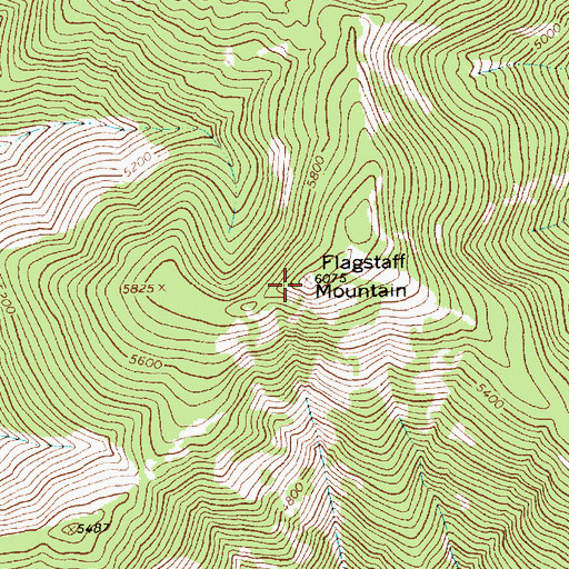 Topographic Map of Flagstaff Mountain, MT