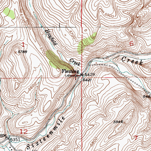 Topographic Map of Fleming, MT