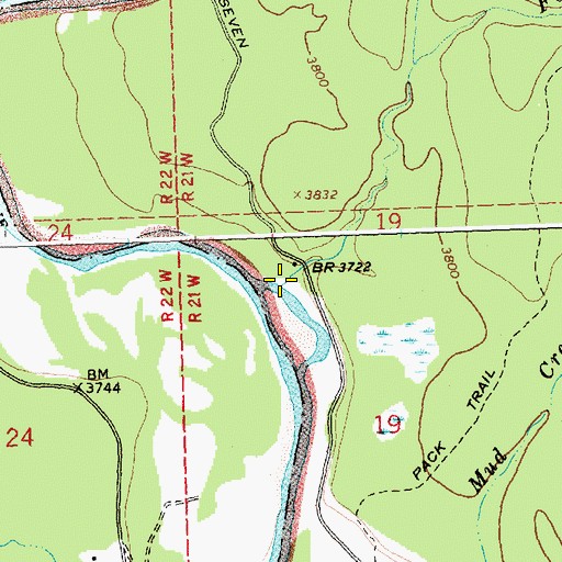 Topographic Map of Ford Creek, MT
