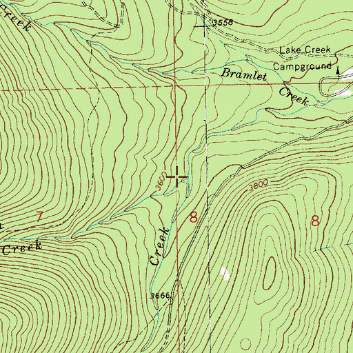Topographic Map of Fourth of July Creek, MT