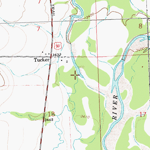 Topographic Map of Fred Burr Creek, MT