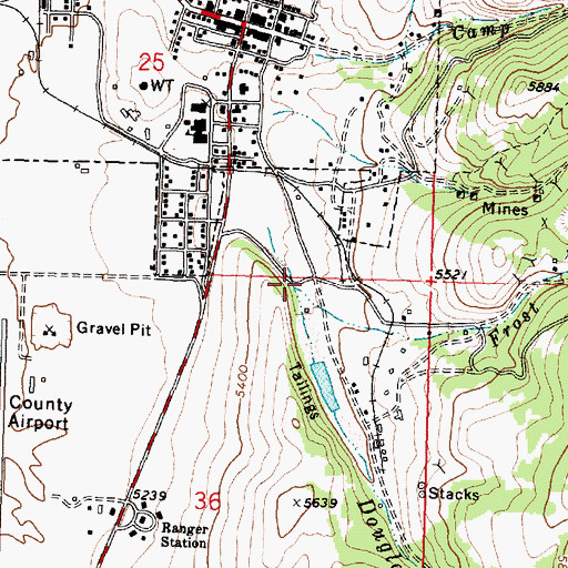 Topographic Map of Frost Creek, MT