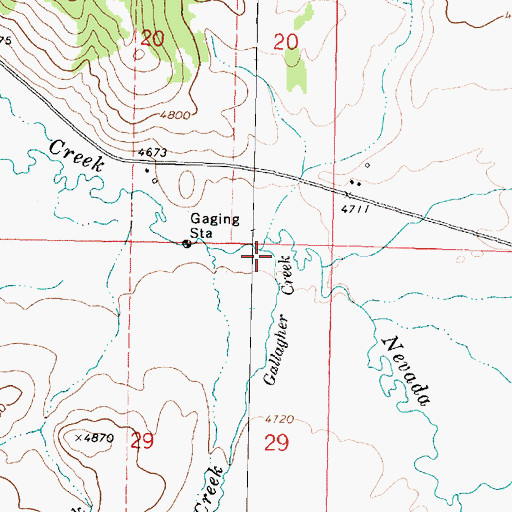 Topographic Map of Gallagher Creek, MT