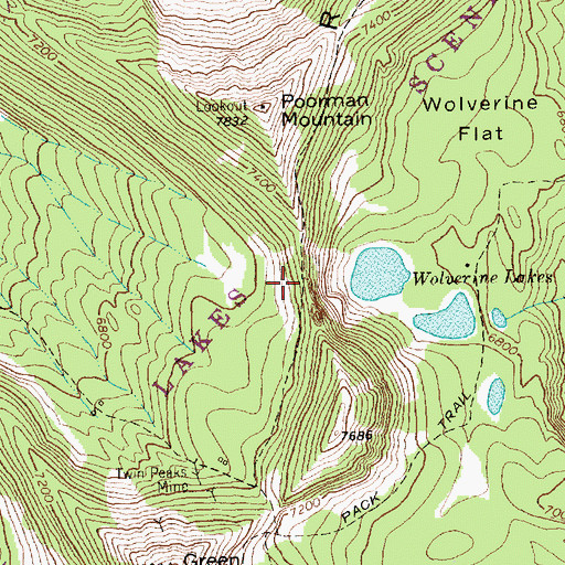 Topographic Map of Galton Range, MT
