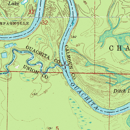 Topographic Map of Smackover Creek, AR