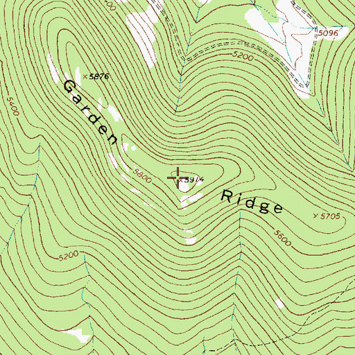 Topographic Map of Garden Ridge, MT
