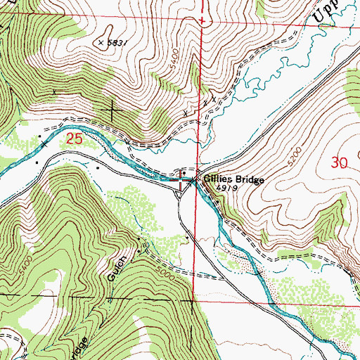 Topographic Map of Kyle G. Bohrnsen Pfc US Army Memorial Bridge, MT