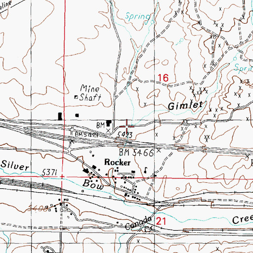 Topographic Map of Gimlet Gulch, MT