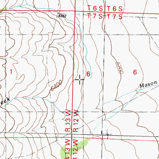Topographic Map of Glidewell Creek, MT