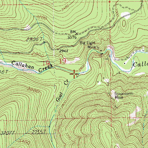 Topographic Map of Goat Creek, MT