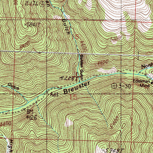 Topographic Map of Golden Gulch, MT