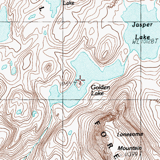 Topographic Map of Golden Lake, MT