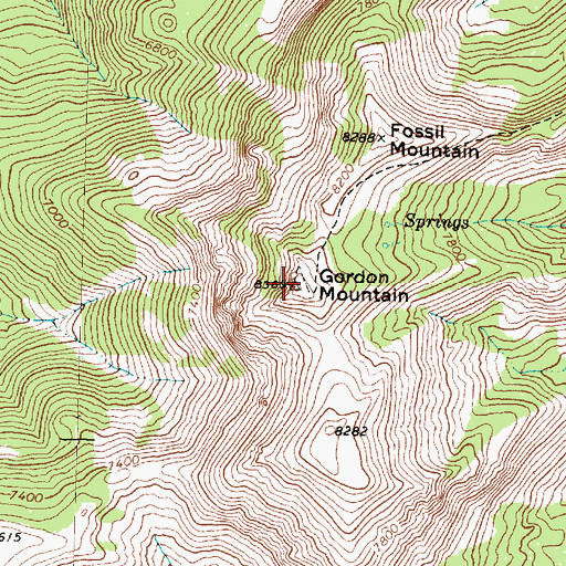 Topographic Map of Gordon Mountain, MT
