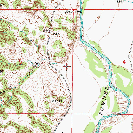 Topographic Map of Graham Creek, MT