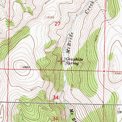 Topographic Map of Graphite Spring, MT