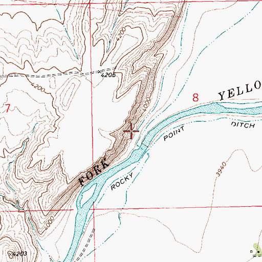 Topographic Map of Grove Creek, MT